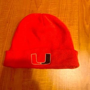 Adidas Miami Hurricanes Beanie (Orange)